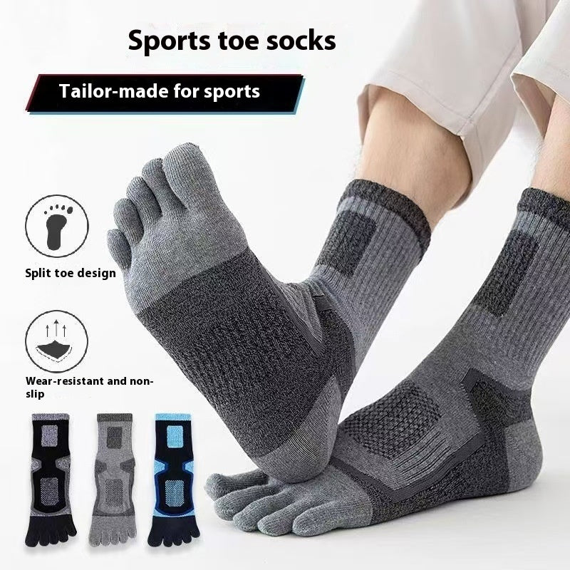 Men's Long Sports Sweat-absorbent Cotton Socks