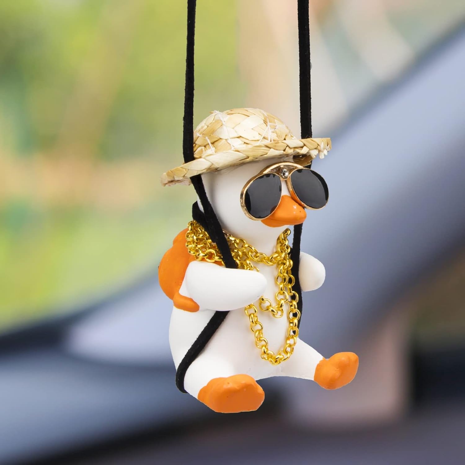 Shake Duck Car Pendant - Funny Hanging Ornament for Rear View Mirror - Cute Decoration