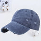 Outdoor Embroidered Printed Washed Hole Baseball Cap