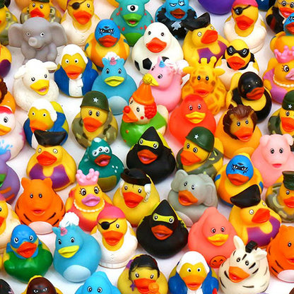 30 Pack Rubber Duck for Jeeps Ducking - 2" Bulk Floater Duck for Kids - Baby Bath Toy Assortment - Party Favors, Birthdays, Bath Time, and More (30 Varieties)