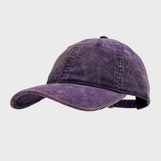 Retro Solid Color Corduroy Cap For Men And Women