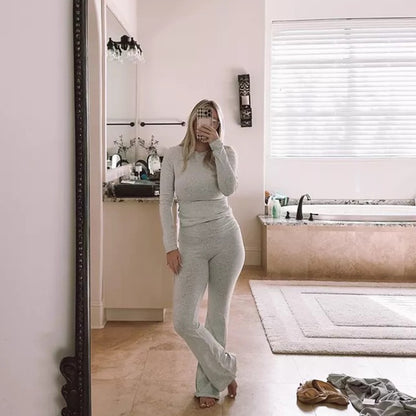 Early Autumn Clothes New Women's Clothing High Sense Fashion Hong Kong Style Retro Two-piece Set