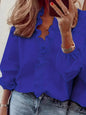 Women's Ruffle Sleeve Casual Shirt