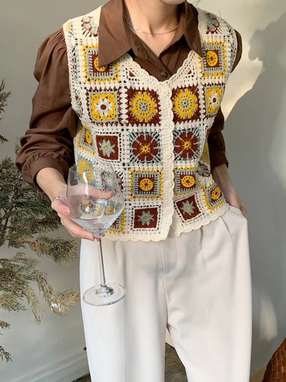 Ethnic Style Retro Loose Short Vest