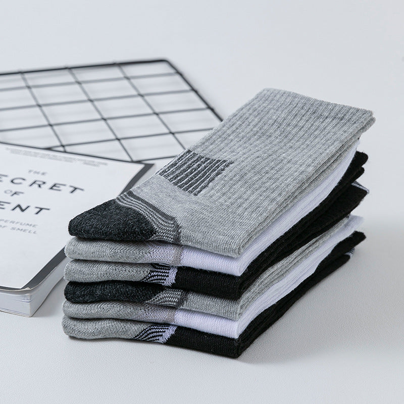 Stripe Sports Long Socks Sweat-absorbent, Comfortable And Breathable