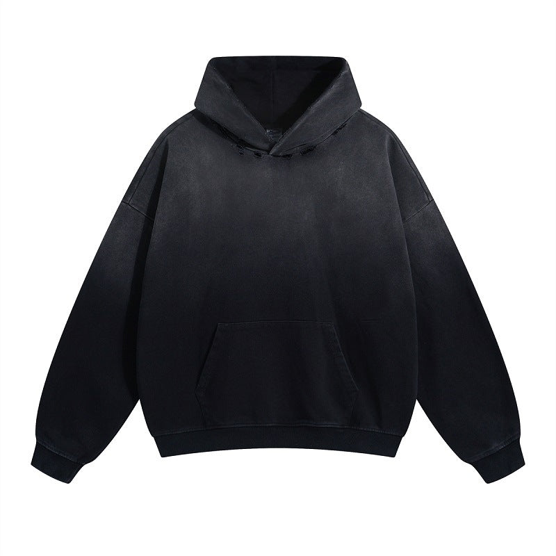 Men's And Women's Trendy Autumn And Winter High Street Damage Loose-fitting Hoodie
