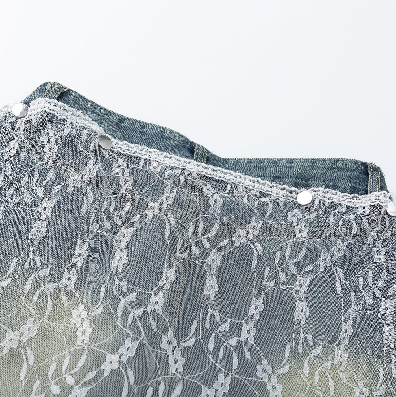 American Style Street Fashion High Street Personality Denim Trousers