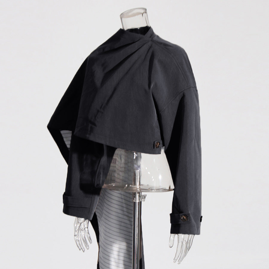 High Waist Cape Shawl Design Small Suit For Women