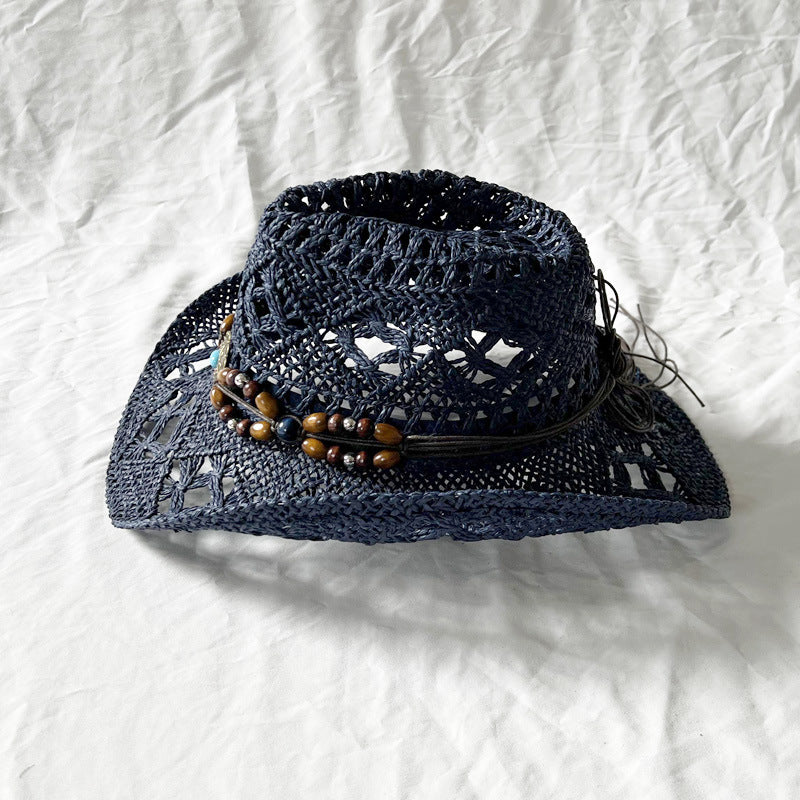 Gem The Magic Aster Straw Hat Handmade Hollow Sun Shade