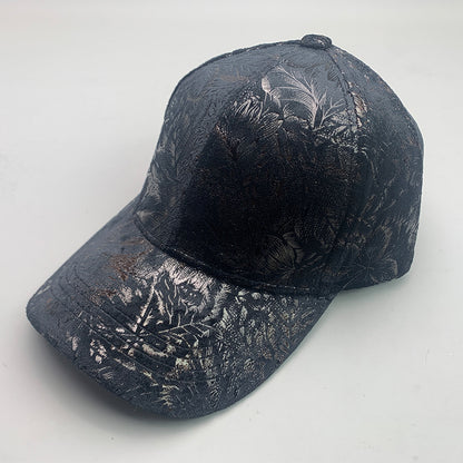 Korean Style Pure Leather Printing Baseball Caps