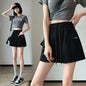 High Waist Slimming And Wide Leg Loose Straight Outerwear Cotton Running Leisure Shorts
