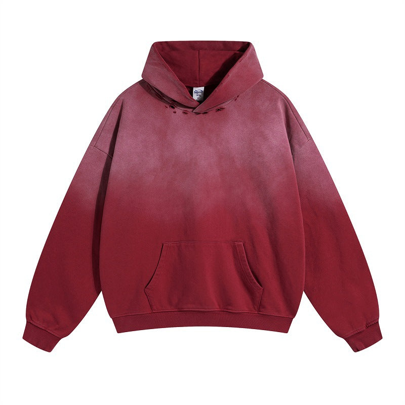 Men's And Women's Trendy Autumn And Winter High Street Damage Loose-fitting Hoodie