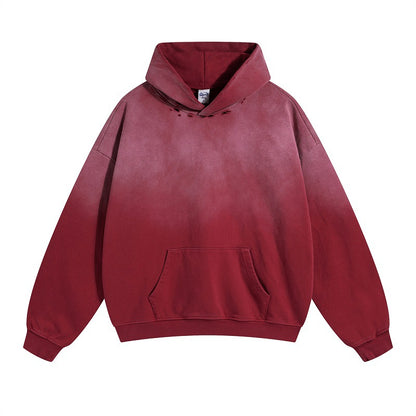 Men's And Women's Trendy Autumn And Winter High Street Damage Loose-fitting Hoodie