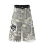 American Style Hip Hop Character Paste Cloth Embroidery Camouflage Shorts