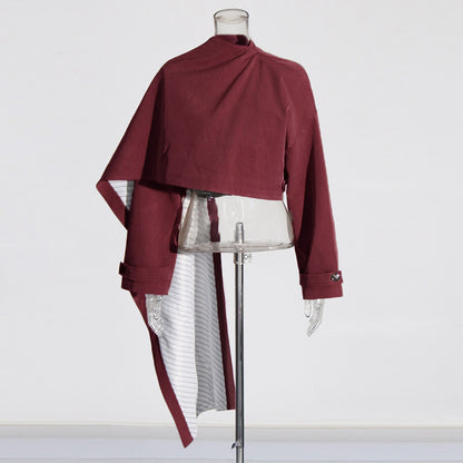 High Waist Cape Shawl Design Small Suit For Women