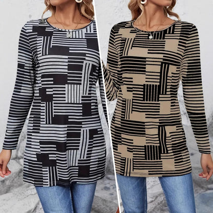 Fashion Casual Crew Neck Top T-shirt Women's Clothing