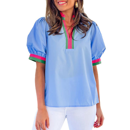 Pullover Short-sleeved Shirt For Women All-match
