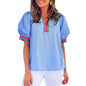 Pullover Short-sleeved Shirt For Women All-match