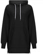 Women's Solid Color Hooded Split Shoulder Sleeve Sweater