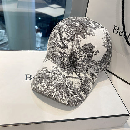 Baseball All-matching Printed Peaked Cap