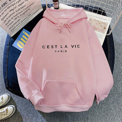 Women's Letter Printed Hoodie Coat