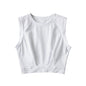 Women's Loose Exercise Blouse I-shaped Round Neck Slim-fit Tank Top