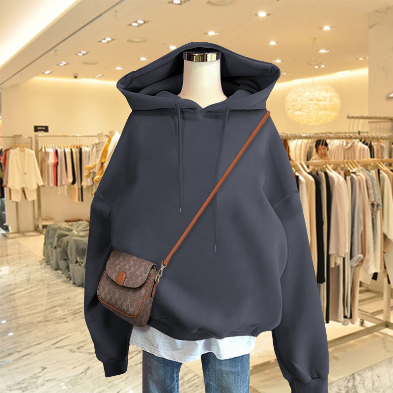 Little Bear Royal Blue Hooded Spring And Autumn Thin Sweatshirt