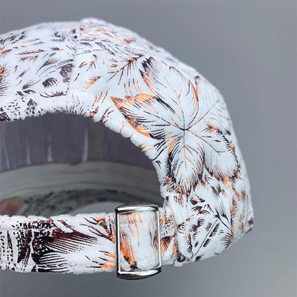 Korean Style Pure Leather Printing Baseball Caps