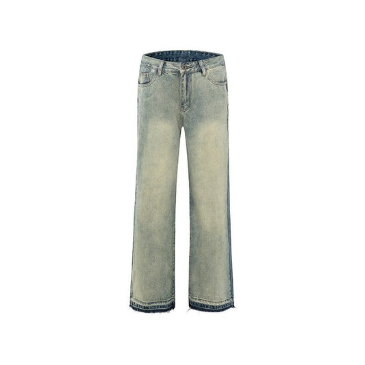 American Style Street Fashion High Street Personality Denim Trousers