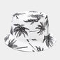 Outdoor Sunshade Beach Coconut Tree Printing Bucket Hat