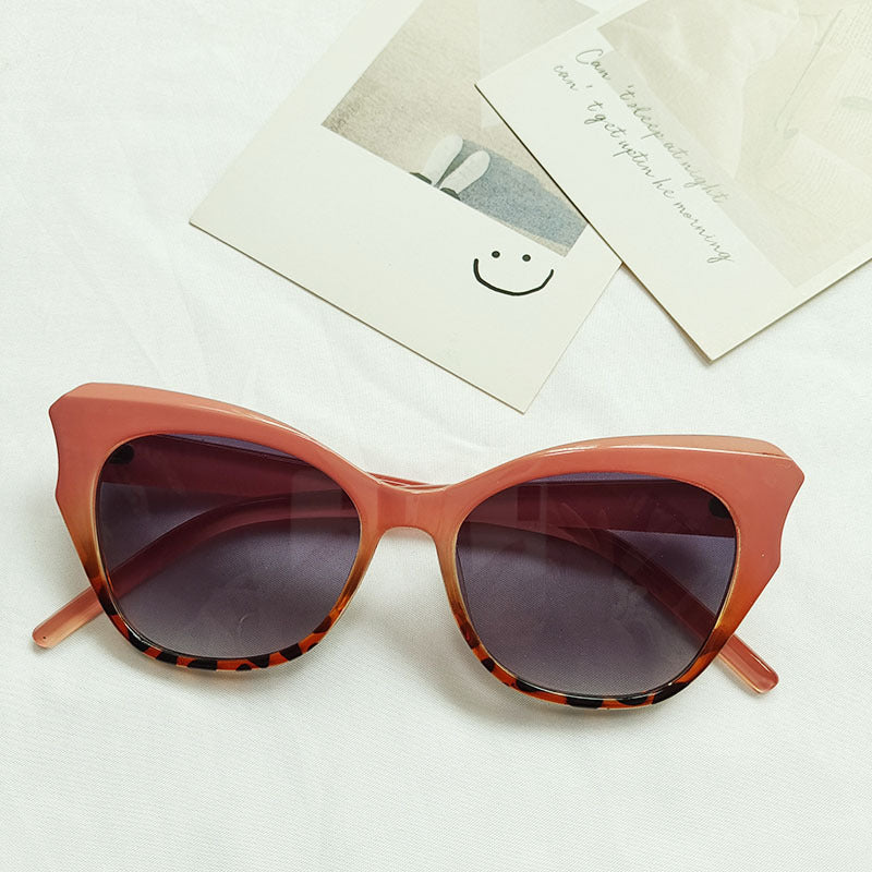 European And American Cat Eye Sun Glasses Jelly Color