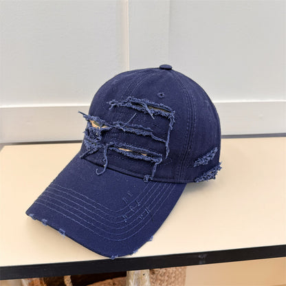Sun Hat Make Old Ripped Soft Top Baseball Cap