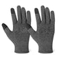 Grey Full Finger Touch Screen Health Pressure Gloves