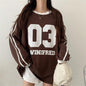 Round Neck Design Stitching Pullover And Fleece Sweater