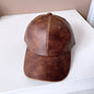Washed Old Patent Leather Baseball Hat