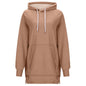 Women's Solid Color Hooded Split Shoulder Sleeve Sweater