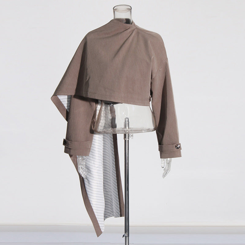 High Waist Cape Shawl Design Small Suit For Women