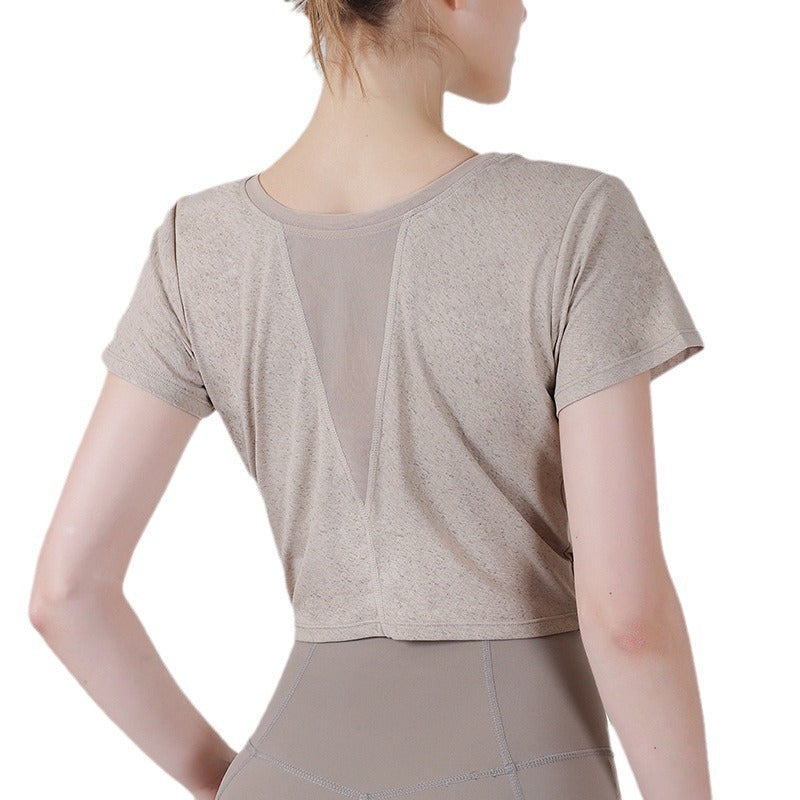 Two-way Sports T-shirt Yoga Clothes Cool Feeling Breathable Workout Top