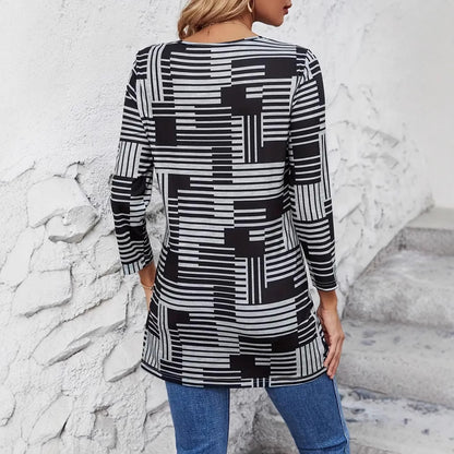 Fashion Casual Crew Neck Top T-shirt Women's Clothing