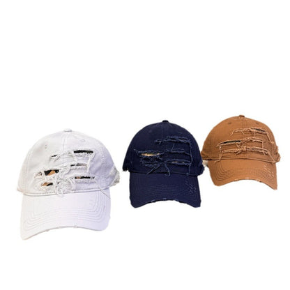 Sun Hat Make Old Ripped Soft Top Baseball Cap