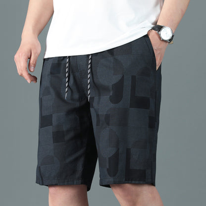Thin Printed Shorts Fashion Outerwear Casual Pants