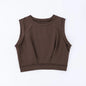 Women's Loose Exercise Blouse I-shaped Round Neck Slim-fit Tank Top