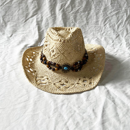 Gem The Magic Aster Straw Hat Handmade Hollow Sun Shade