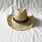 Gem The Magic Aster Straw Hat Handmade Hollow Sun Shade
