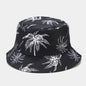 Outdoor Sunshade Beach Coconut Tree Printing Bucket Hat