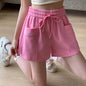 High Waist Slimming And Wide Leg Loose Straight Outerwear Cotton Running Leisure Shorts