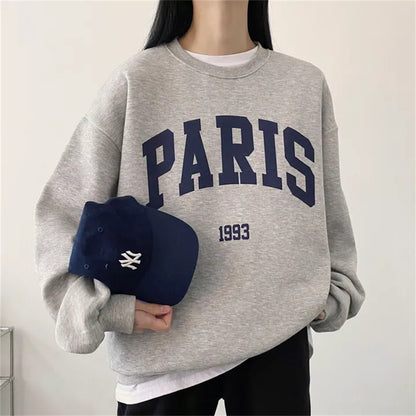 Shirt Fleece Printed Long-sleeved Letter Sweater