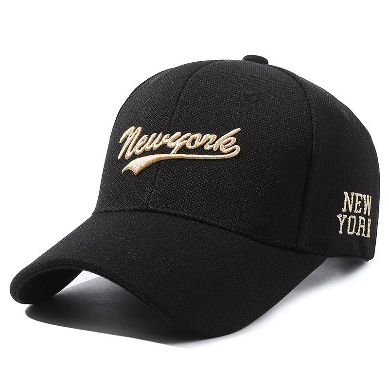 Hard Crown Baseball Cap Men's And Women's Embroidered Letters