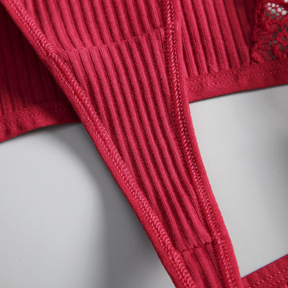 Underwear Low Waist Full Cotton Women's Lace