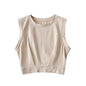 Women's Loose Exercise Blouse I-shaped Round Neck Slim-fit Tank Top